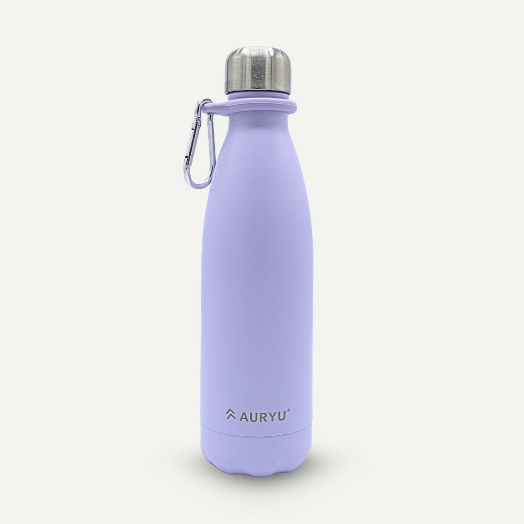 Triple-Walled Insulated Stainless Steel Water Bottle, 17oz Capacity, Keeps Drinks Cold for up to 24 Hours and Hot for up to 12 Hours, Leak Proof, BPA-Free, Lavender