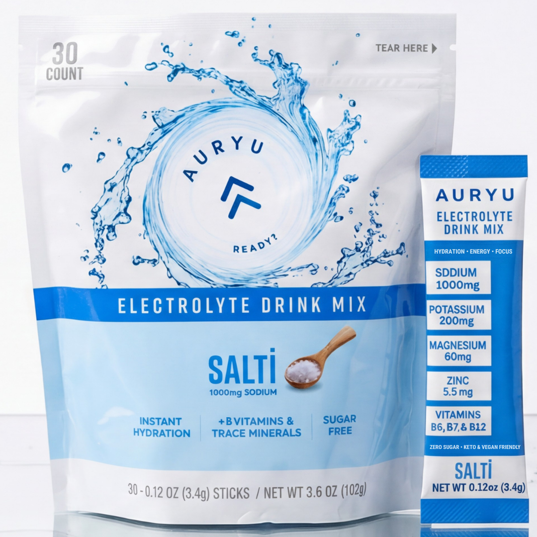 Electrolyte Drink Mix – Salti, 30 Stick Packs, B Vitamins & Essential Minerals, Zero Sugar